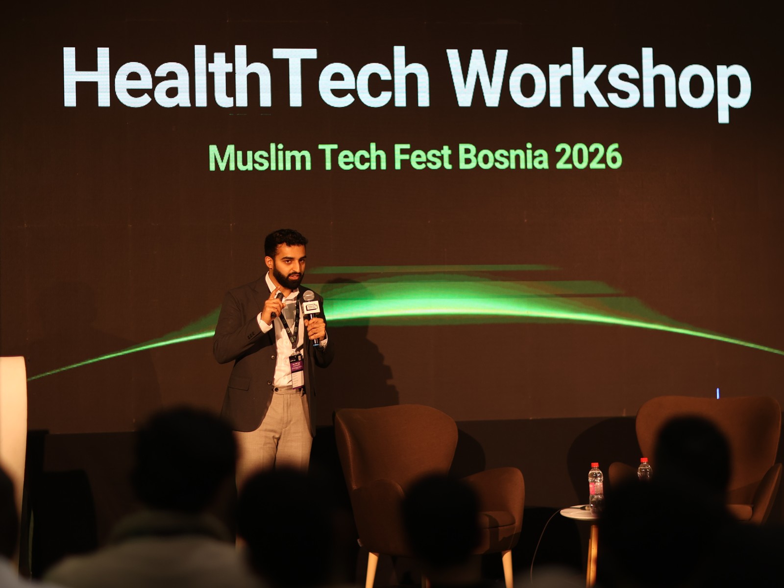 Daanish leading the Health Tech Workshop at Muslim Tech Fest Bosnia 2026